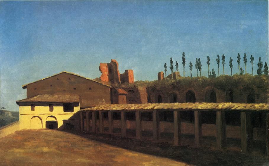 Buildings at the Southwest End of the Palatine, vintage artwork by Pierre-Henri de Valenciennes, 12x8" (A4) Poster