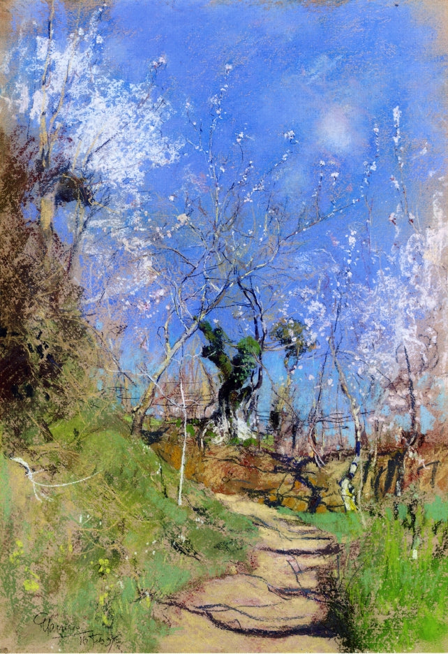 Path through the Thickets, Spring by Giuseppe Casciaro,A3(16x12")Poster