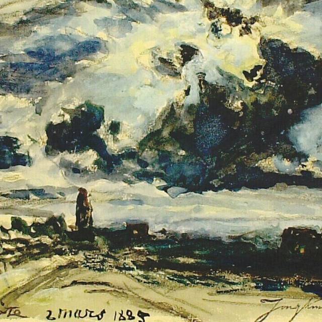 La Côte (St. Andre), 2 March 1885, vintage artwork by Johan Barthold Jongkind, A3 (16x12") Poster Print
