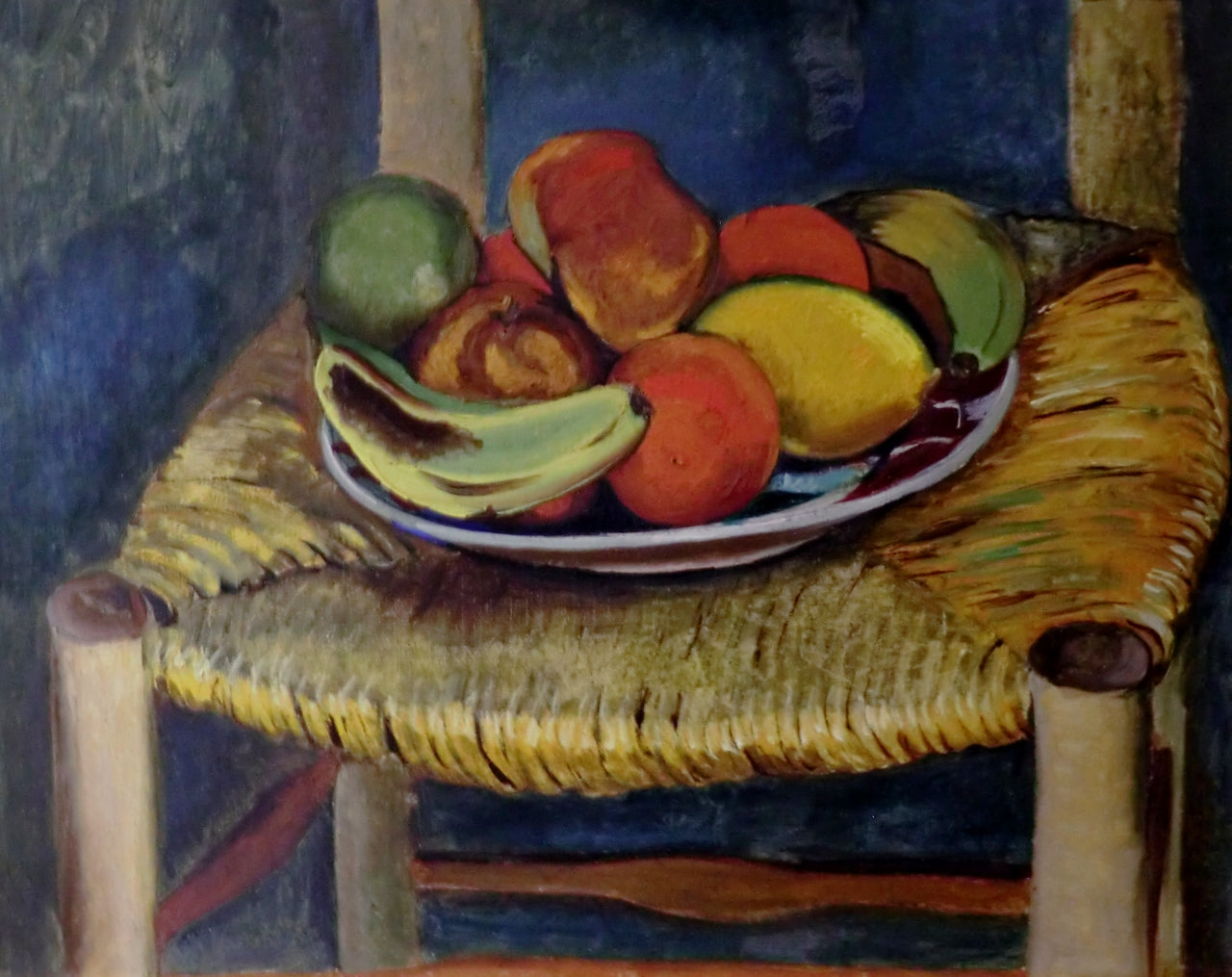 Nature morte au tabouret (Still Life on a Chair), vintage artwork by Andre Utter, 12x8" (A4) Poster