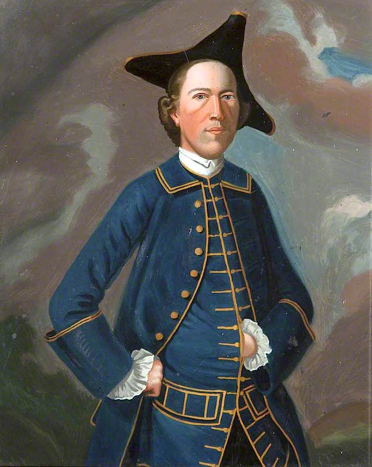 Squire John ffrance of Rawcliffe Hall, Lancashire, vintage artwork by Arthur Devis, 12x8" (A4) Poster