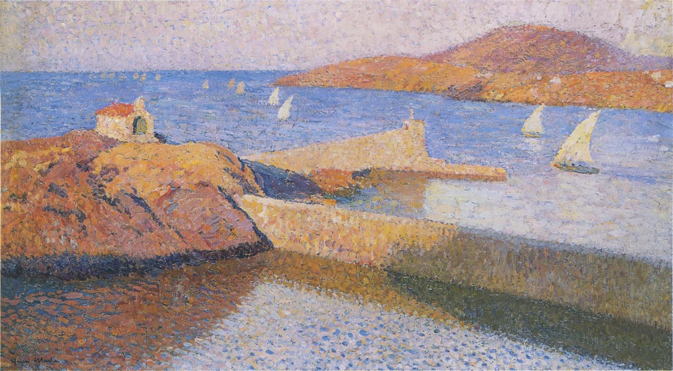re la chapelle sur la digue - voiles blanche by Henri Martin,A3(16x12")Poster