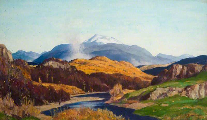 Rannoch Moor, vintage artwork by Sir David Young Cameron, RA, 12x8" (A4) Poster