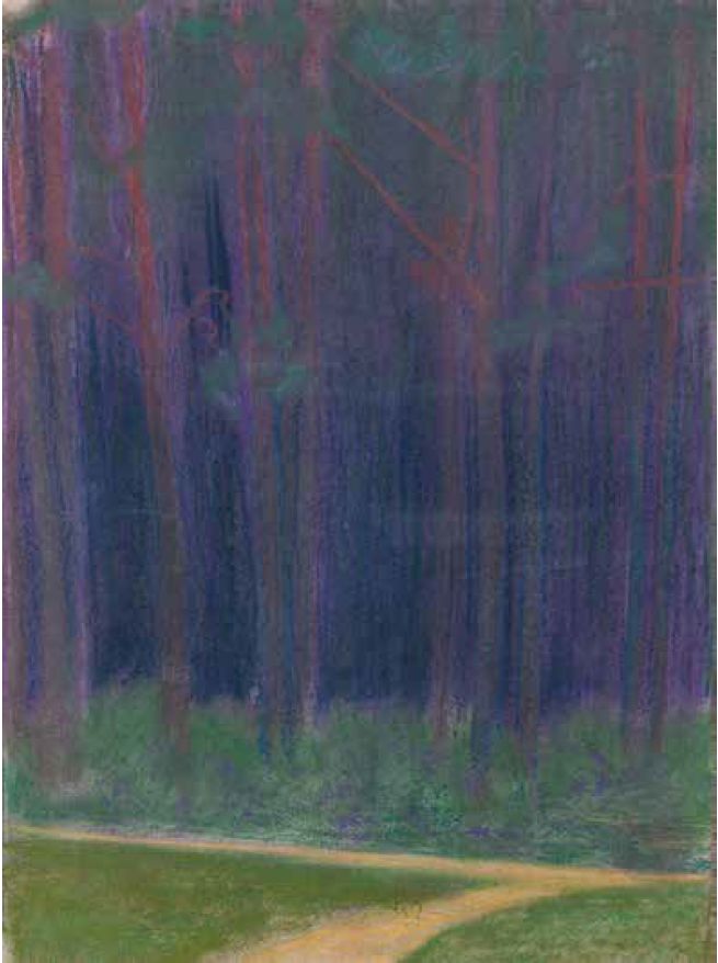 The Forest Edge, vintage artwork by Leopold Blauensteiner, 12x8" (A4) Poster