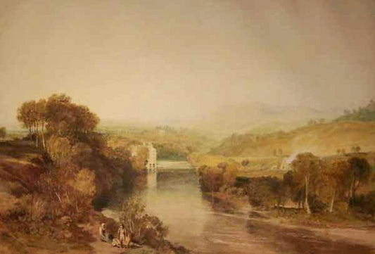 Addingham Mill on the Wharfe, West Yorkshire, vintage artwork by Joseph Mallord William Turner, 12x8" (A4) Poster