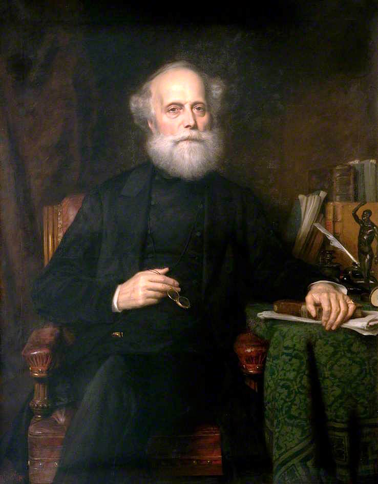 George Wilmot Hardy, MRCSL, JP, of Warrington, vintage artwork by Robert Crozier, A3 (16x12") Poster Print