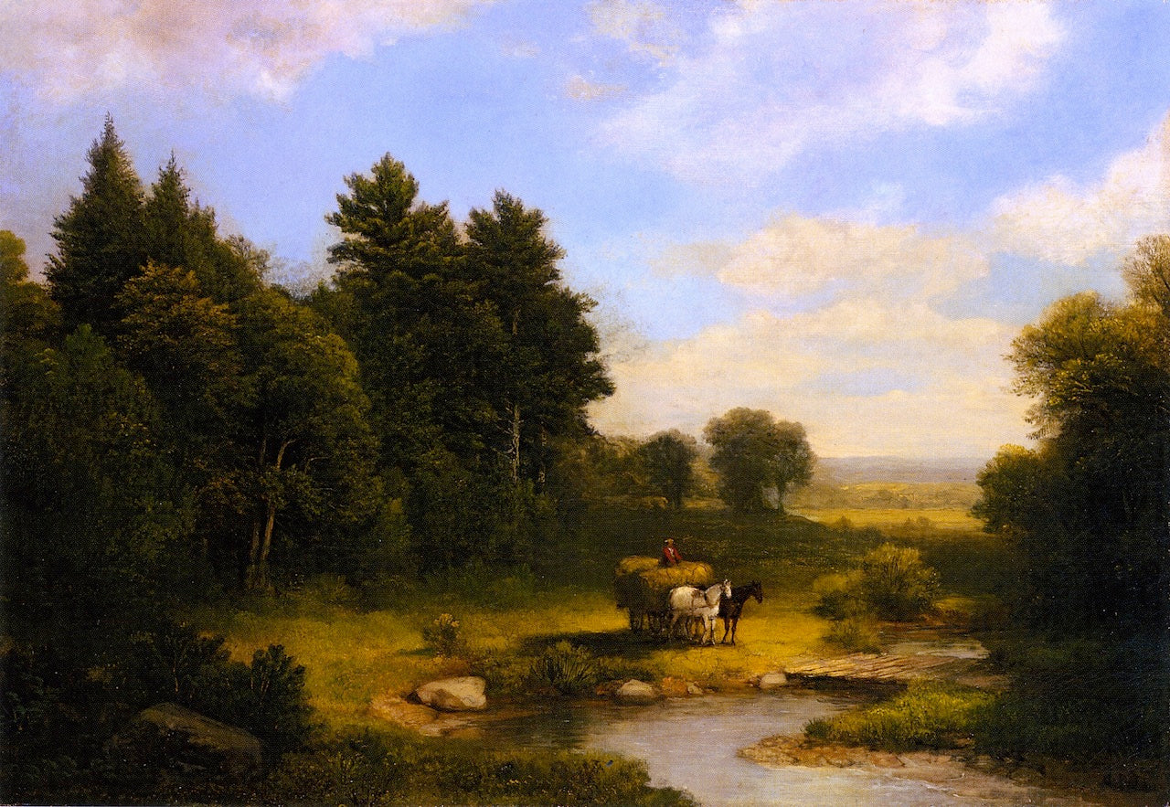 Rural Landscape with Hay Wagon, vintage artwork by Asher Brown Durand, A3 (16x12") Poster Print