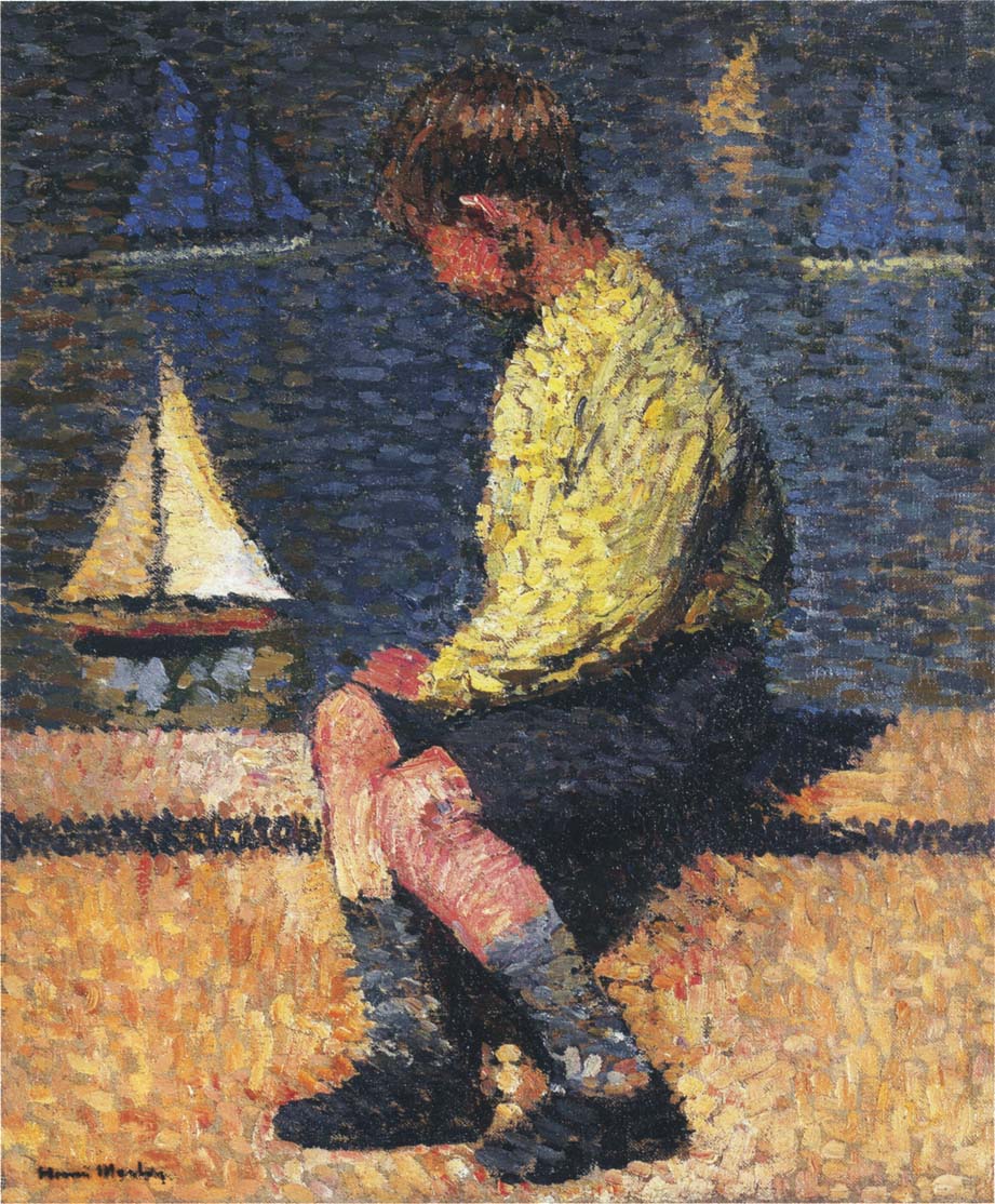 raon au bord du bassin, Jardin du Luxembourg by Henri Martin,A3(16x12")Poster