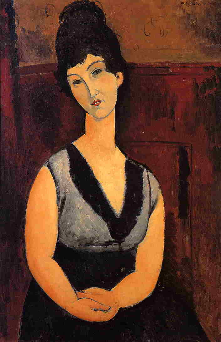 The Beautiful Confectioner, vintage artwork by Amedeo Modigliani, 12x8" (A4) Poster
