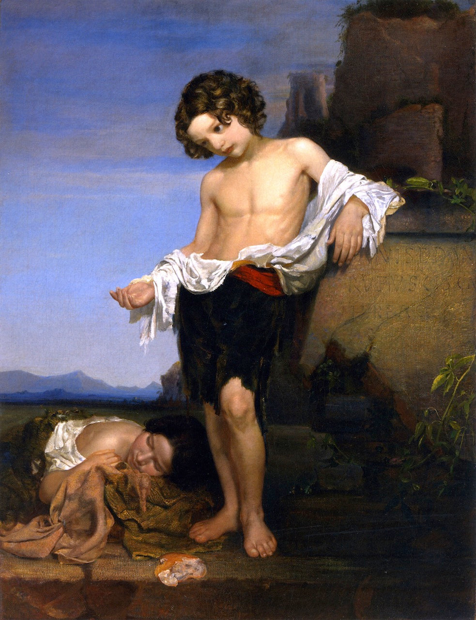 Italian Beggars, vintage artwork by James E. Freeman, A3 (16x12") Poster Print