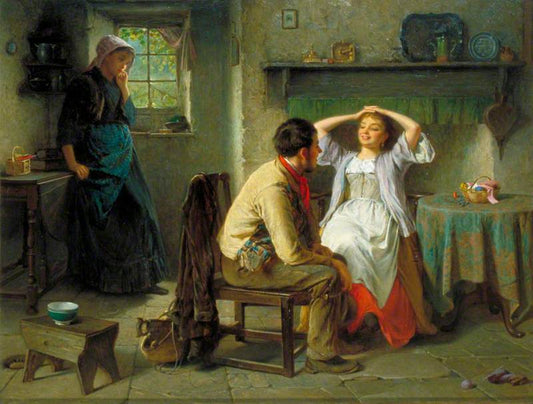Jealousy and Flirtation, vintage artwork by Haynes King, 12x8" (A4) Poster