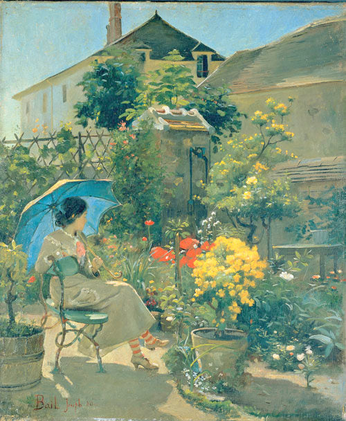 The Artist's Sister in her Garden by Claude Joseph Bail,A3(16x12")Poster