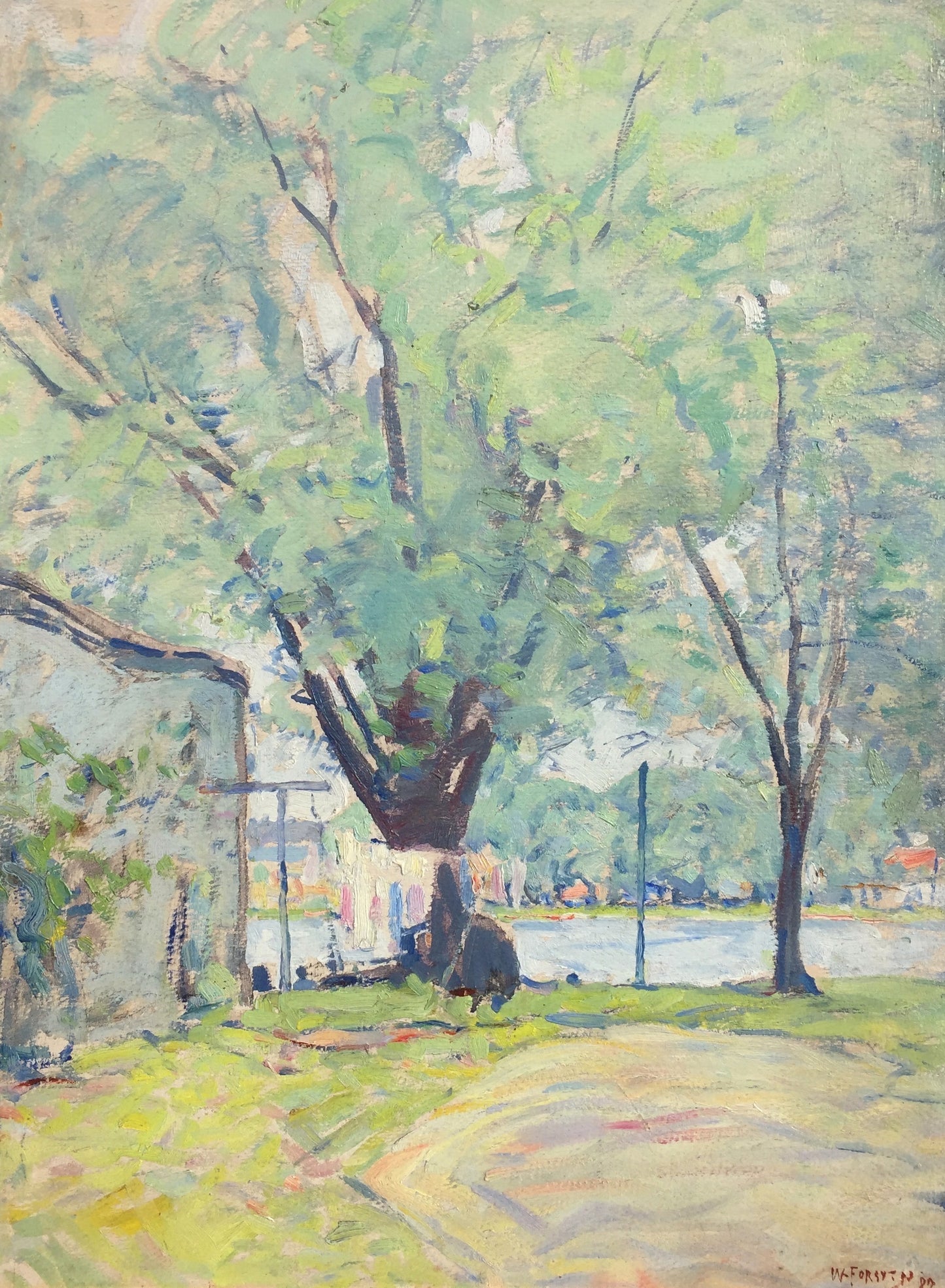 Wash Day at Winona, vintage artwork by William Forsyth, 12x8" (A4) Poster