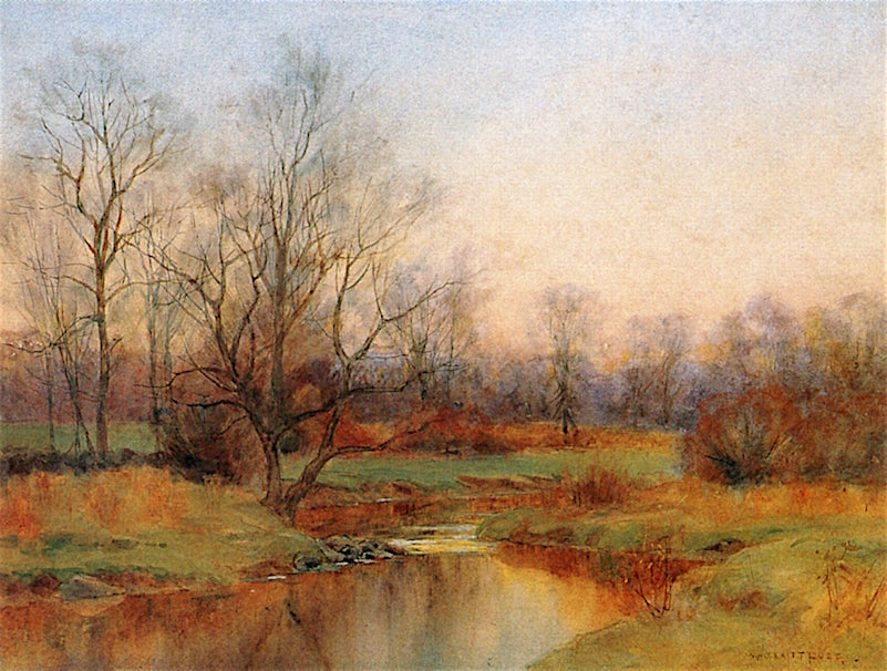 Autumn Stream by William Merritt Post,A3(16x12")Poster