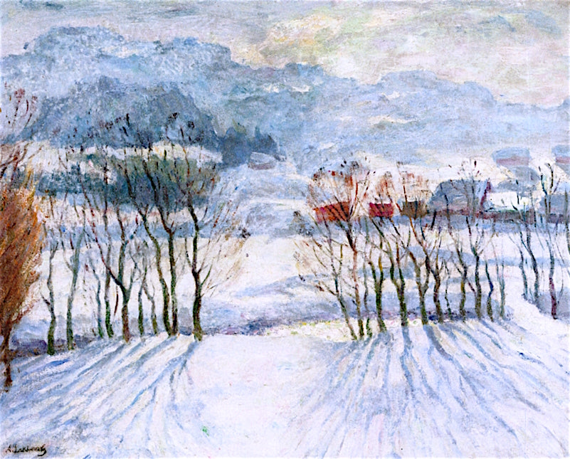 Landscape in Winter by Arnold Borisovich Lakhovsky,16x12(A3) Poster