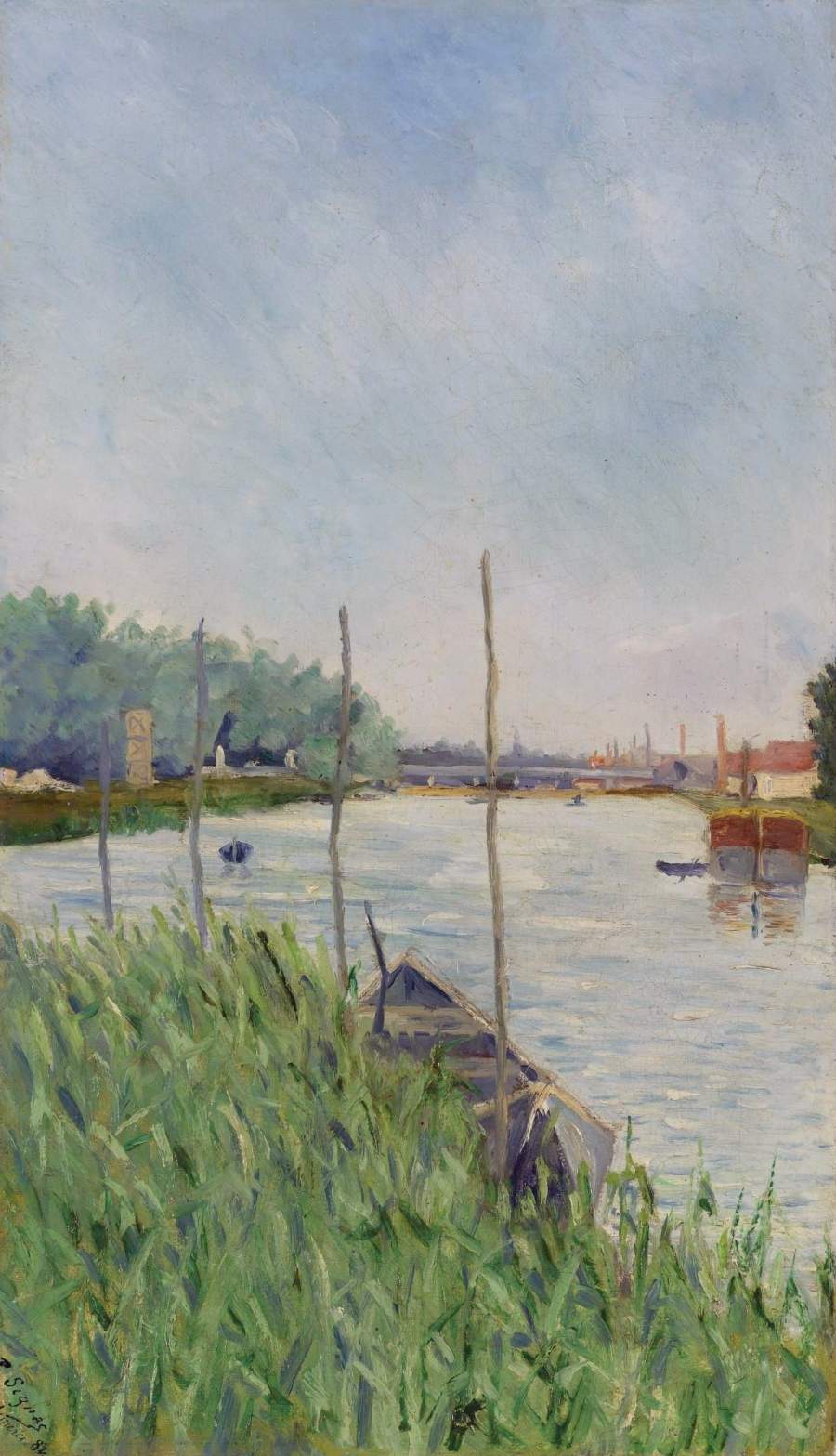 Asnières (Study), vintage artwork by Paul Signac, 12x8" (A4) Poster