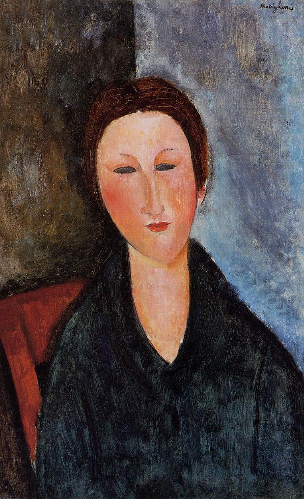Bust of a Young Woman by Amedeo Modigliani,16x12(A3) Poster