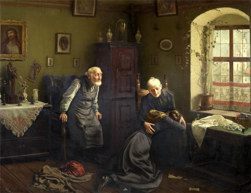Sad News by Carl Johann Spielter,A3(16x12")Poster