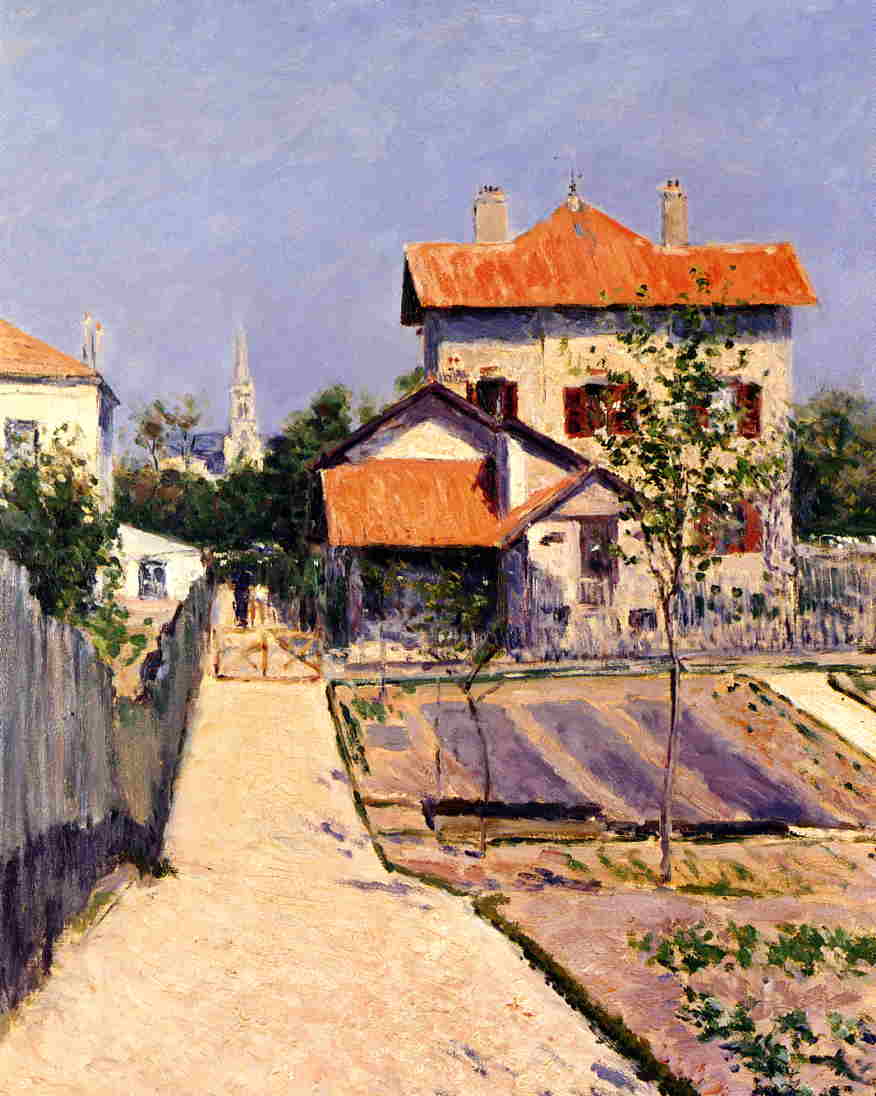 The Artist's House at Petit Gennevilliers, vintage artwork by Gustave Caillebotte, 12x8" (A4) Poster