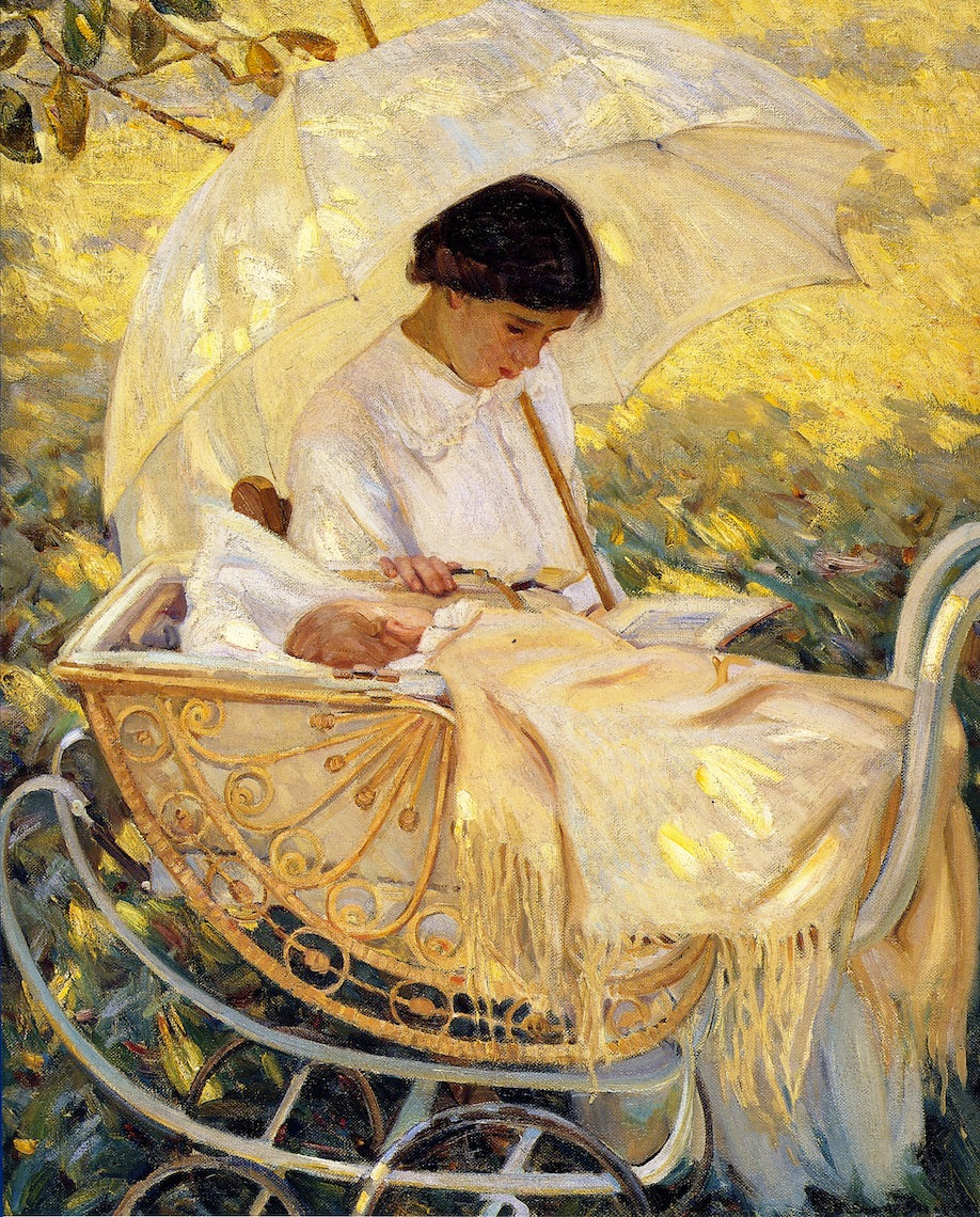 In the Shadow of the Tree, vintage artwork by Helen Galloway McNicoll, 12x8" (A4) Poster