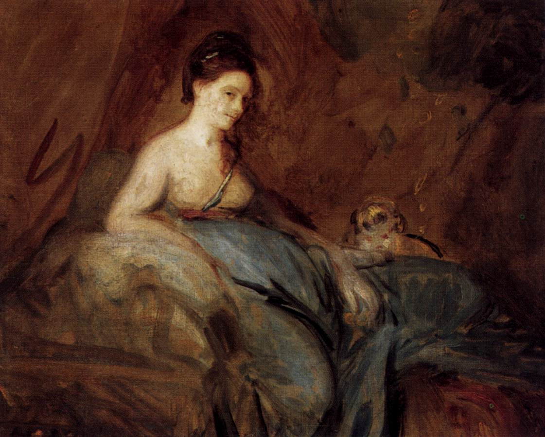 The Actress Kitty Fisher, vintage artwork by Sir Joshua Reynolds, 12x8" (A4) Poster