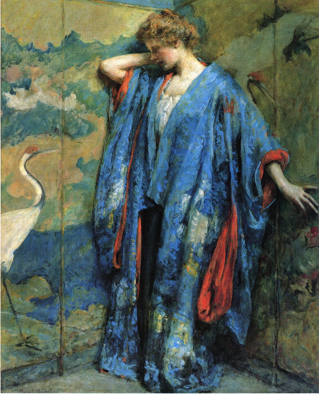 Blue and Yellow by Robert Lewis Reid,A3(16x12")Poster