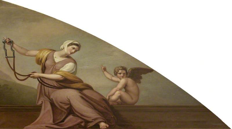 Temperance with a Bridle (after Raphael), vintage artwork by Samuel Woodforde, 12x8" (A4) Poster