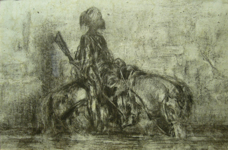 Cavalier arabe, vintage artwork by Alexandre-Gabriel Decamps, A3 (16x12") Poster Print