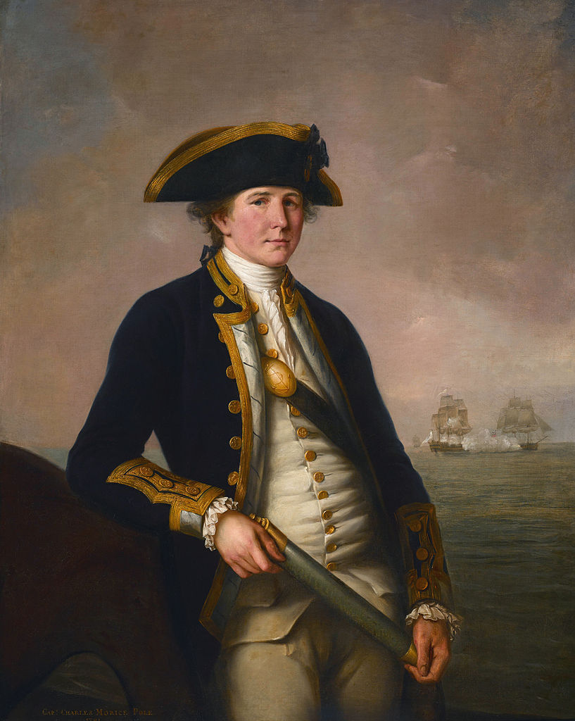 Captain Charles Morice Pole, vintage artwork by John Francis Rigaud, 12x8" (A4) Poster