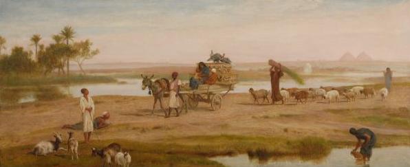 On the Plains of Gizeh, vintage artwork by Frederick Goodall, A3 (16x12") Poster Print