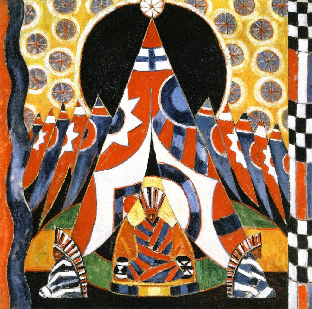 American Indian Symbols, vintage artwork by Marsden Hartley, 12x8" (A4) Poster