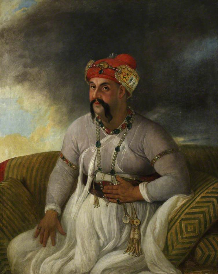 Asaf al-Daula, Nawab of Oudh, vintage artwork by Johann Zoffany, 12x8" (A4) Poster