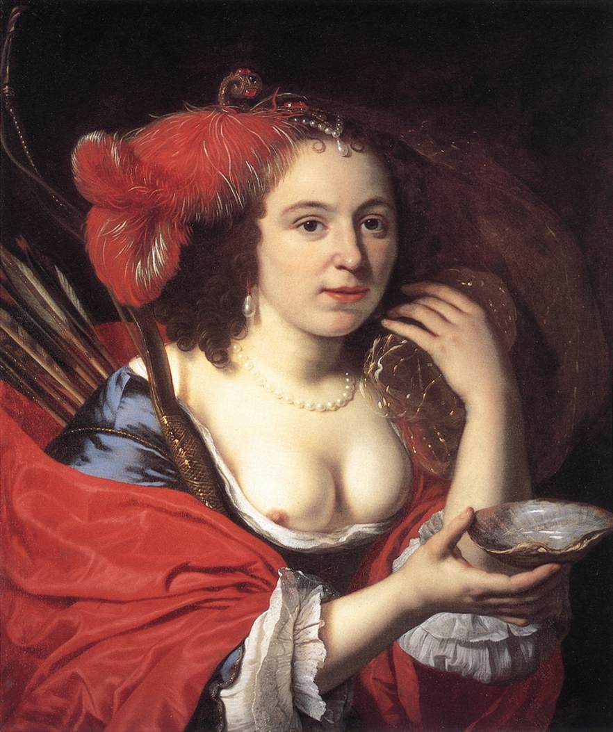 Anna du Pire as Granida, vintage artwork by Bartholomeus van der Helst, 12x8" (A4) Poster