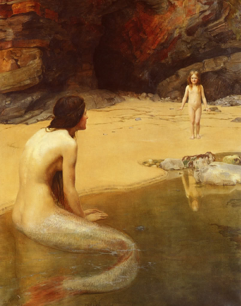 The Land Baby , vintage artwork by John Maler Collier, 12x8" (A4) Poster