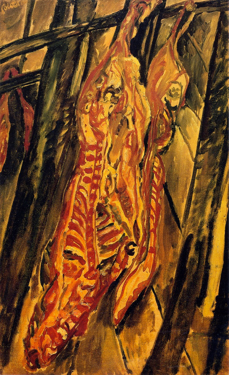The Beef, vintage artwork by Chaim Soutine, 12x8" (A4) Poster