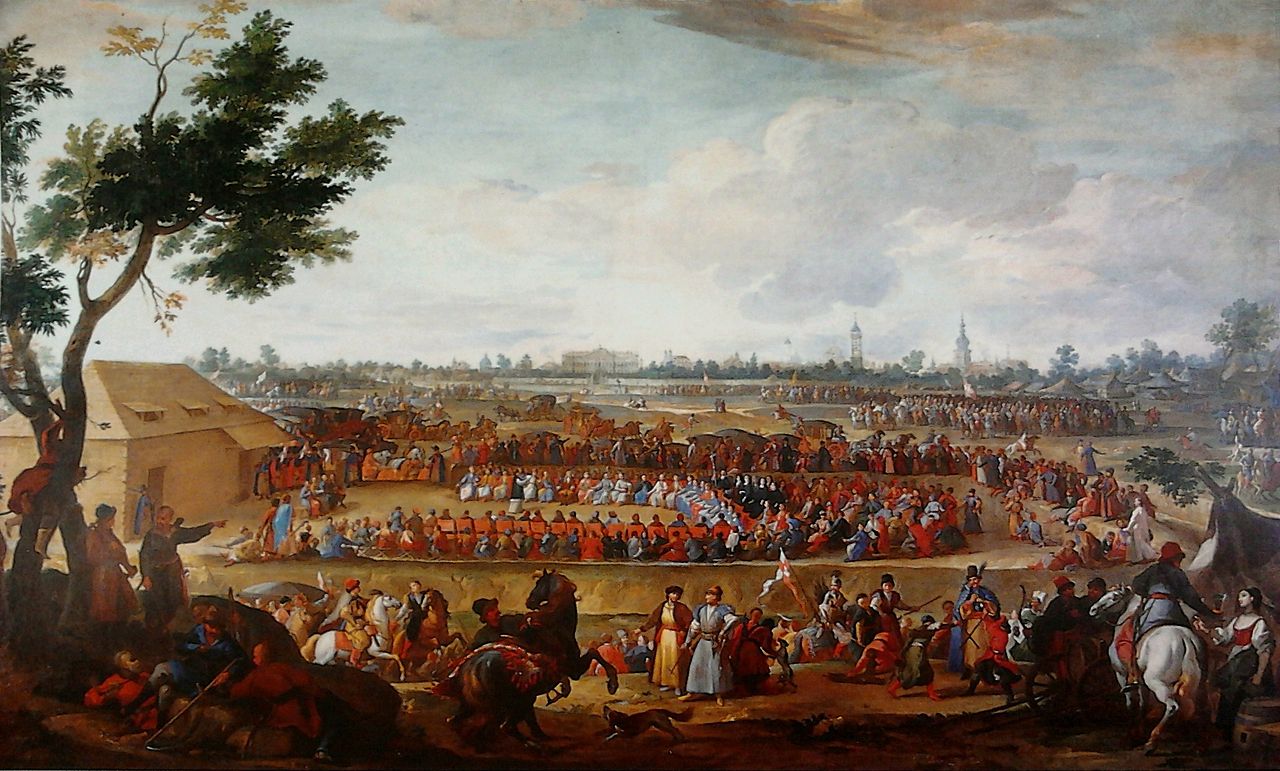 Election Diet in 1697 (Election of Augustus II), vintage artwork by Martino Altomonti, 12x8" (A4) Poster