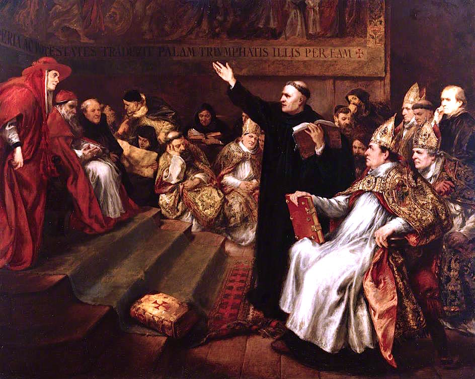Convocation of Clergy, vintage artwork by Sir John Gilbert, A3 (16x12") Poster Print