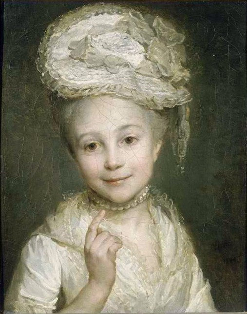 Daughter of the painter Emilie Vernet, vintage artwork by Nicolas Bernard Lepicie, 12x8" (A4) Poster