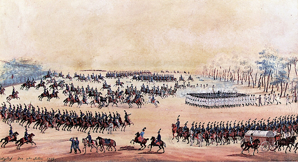 The 7th of July, 1809, vintage artwork by Balthasar Wigand, 12x8" (A4) Poster