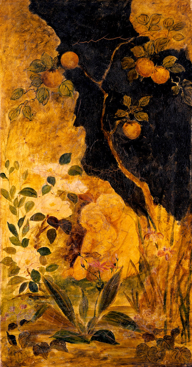 Panel for a Screen: Children Playing with a Rabbit, vintage artwork by Albert Pinkham Ryder, 12x8" (A4) Poster