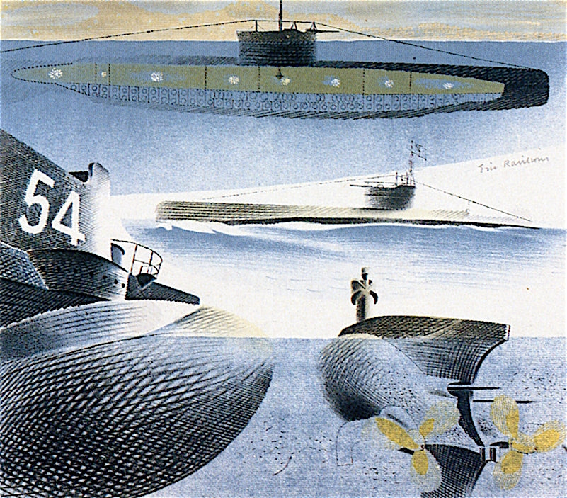 Submarine Series by Eric Ravilious,16x12(A3) Poster