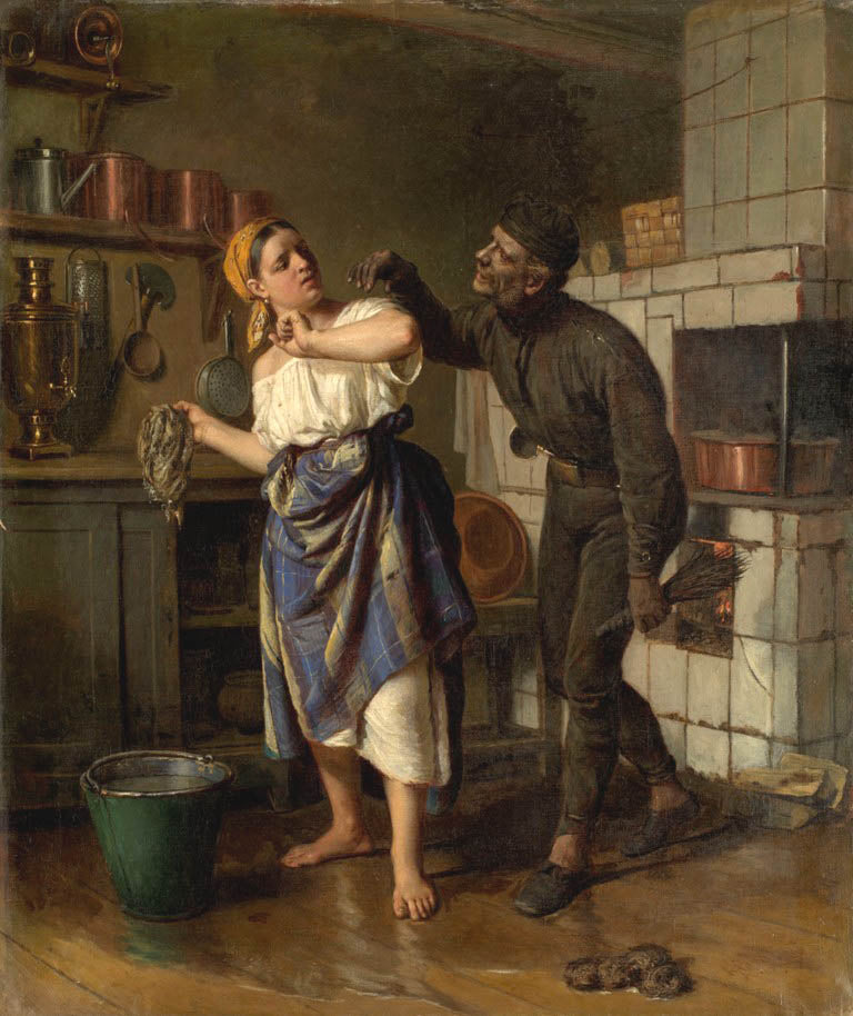 Chimney Sweep, vintage artwork by Firs Sergeevich Zhuravlev, 12x8" (A4) Poster
