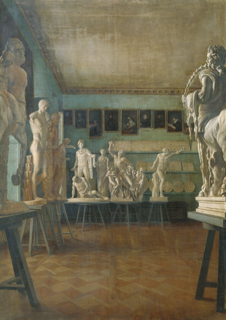 Interior of the Drawing School, St. Petersburg, vintage artwork by Ekaterina Khilkova, 12x8" (A4) Poster