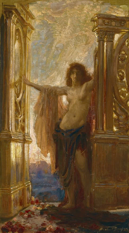 The Gates of Dawn (study), vintage artwork by Herbert James Draper, 12x8" (A4) Poster