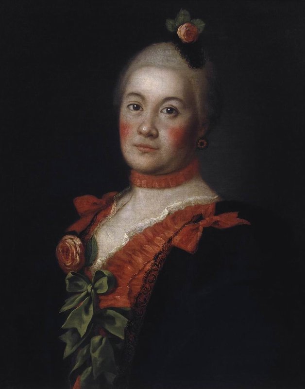 Portrait of Princess T. A. Trubetzkaya, vintage artwork by Alexey Petrovich Antropov, 12x8" (A4) Poster