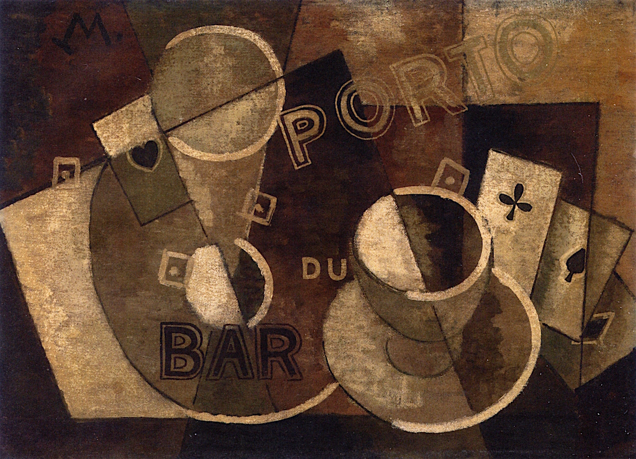 Bar du Porto, vintage artwork by Louis Marcoussis, 12x8" (A4) Poster