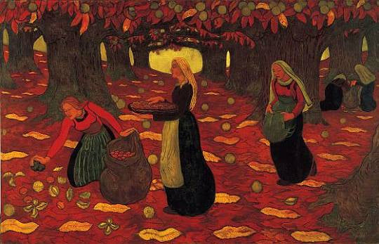 The Chestnut Gatherers by Georges Lacombe,A3(16x12")Poster