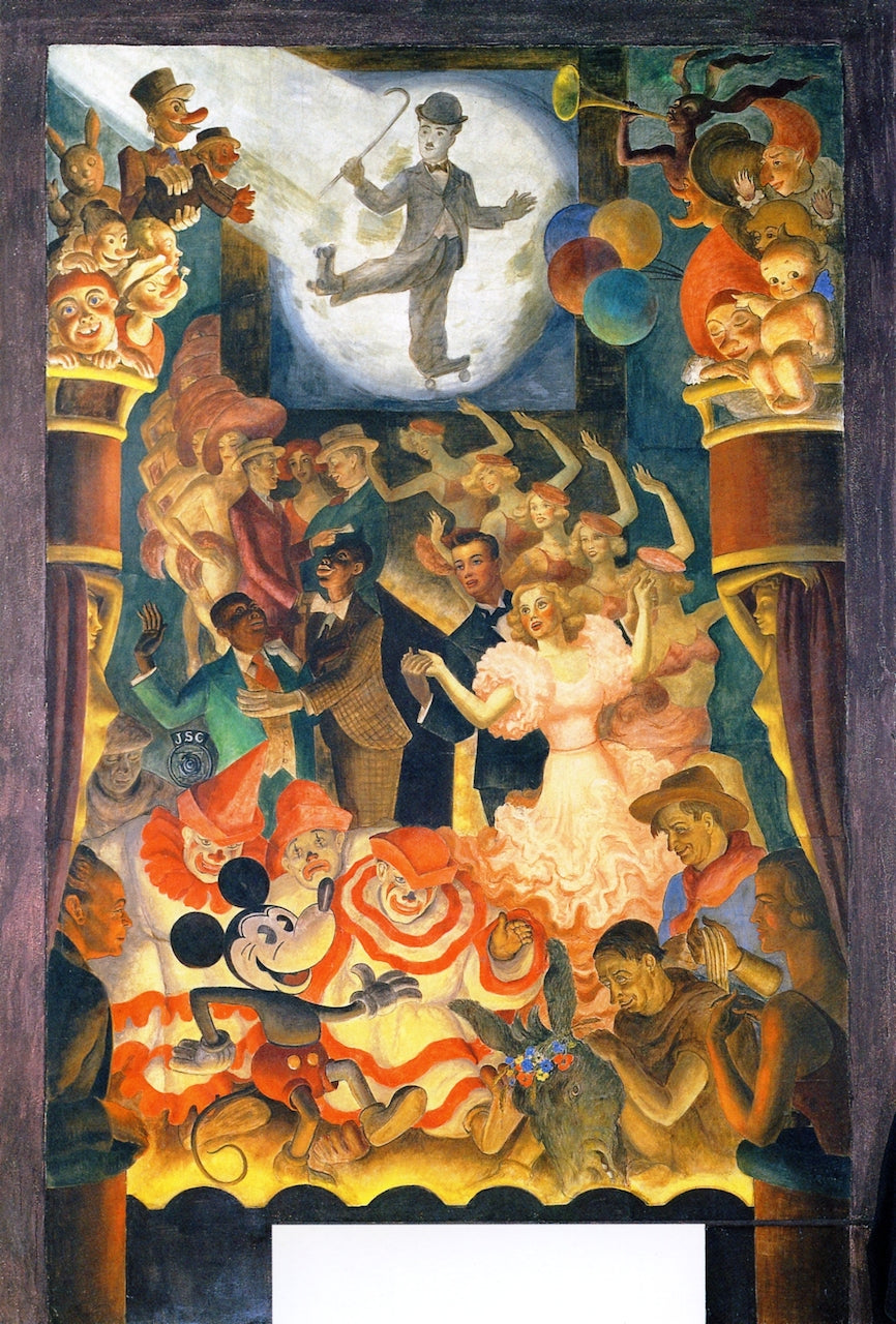 Comedy, vintage artwork by John Steuart Curry, 12x8" (A4) Poster