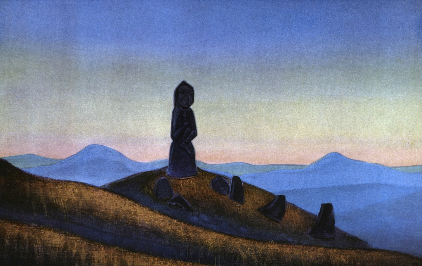 The Guardian of the Desert, vintage artwork by Nicholas Roerich, 12x8" (A4) Poster