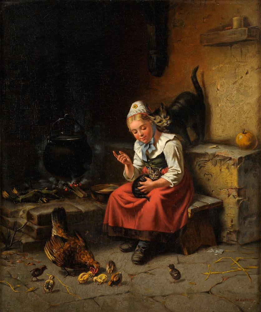 The Cat Mummy, vintage artwork by William Hahn, 12x8" (A4) Poster